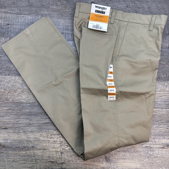 NEW Wrangler Riata Relaxed Fit Flat Front Pants Size 28X36 (Measure 29X36) - Picture 1 of 12